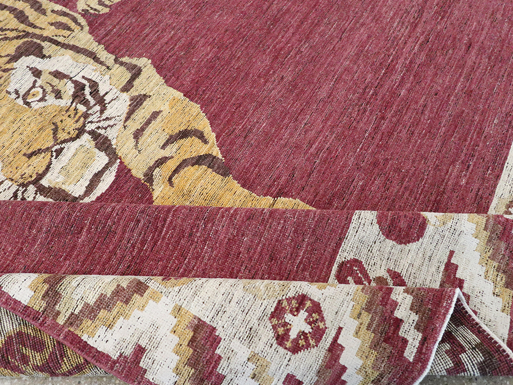 Modern East Turkestan Khotan Pictorial Room Size Carpet, No.33027 - Galerie Shabab