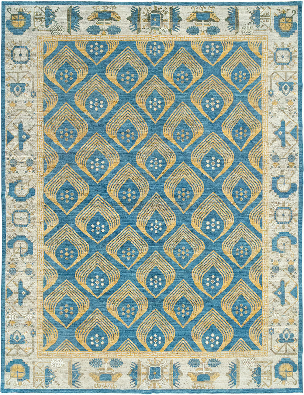 Modern East Turkestan Khotan Room Size Carpet, No.33028 - Galerie Shabab