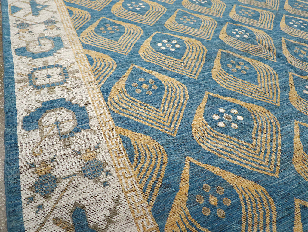 Modern East Turkestan Khotan Room Size Carpet, No.33028 - Galerie Shabab