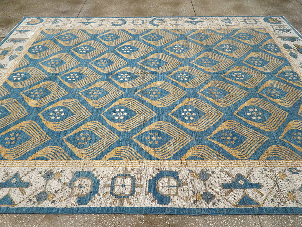 Modern East Turkestan Khotan Room Size Carpet, No.33028 - Galerie Shabab