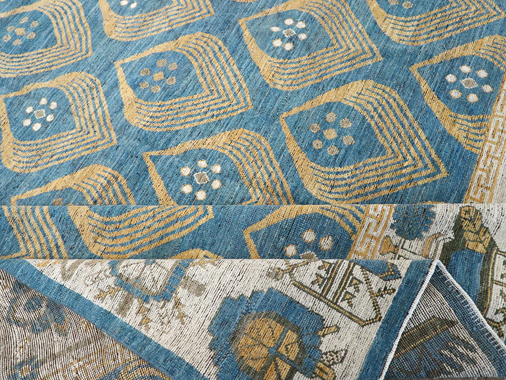 Modern East Turkestan Khotan Room Size Carpet, No.33028 - Galerie Shabab