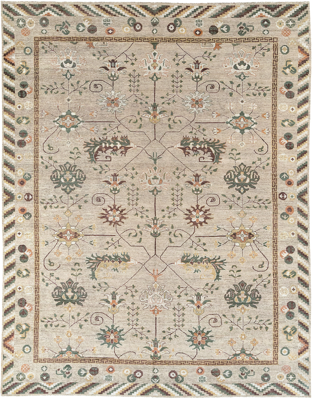Modern East Turkestan Khotan Room Size Carpet, No.33029 - Galerie Shabab
