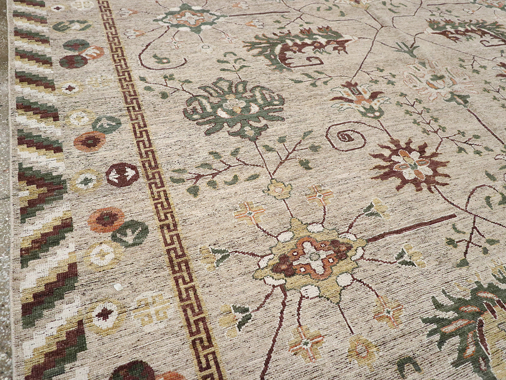 Modern East Turkestan Khotan Room Size Carpet, No.33029 - Galerie Shabab