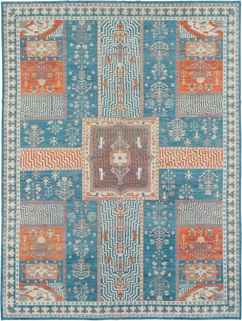 Modern East Turkestan Khotan Large Room Size Carpet, No.33031 - Galerie Shabab