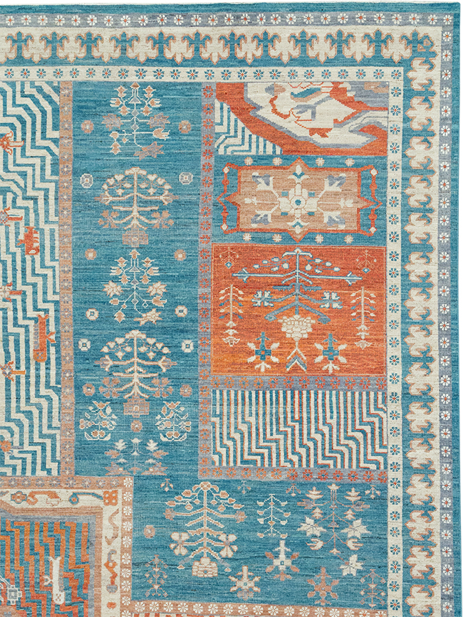 Modern East Turkestan Khotan Large Room Size Carpet, No.33031 - Galerie Shabab