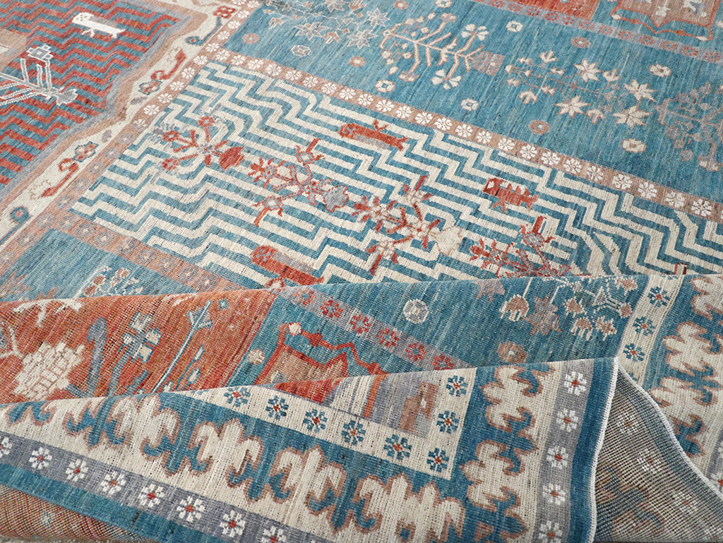 Modern East Turkestan Khotan Large Room Size Carpet, No.33031 - Galerie Shabab