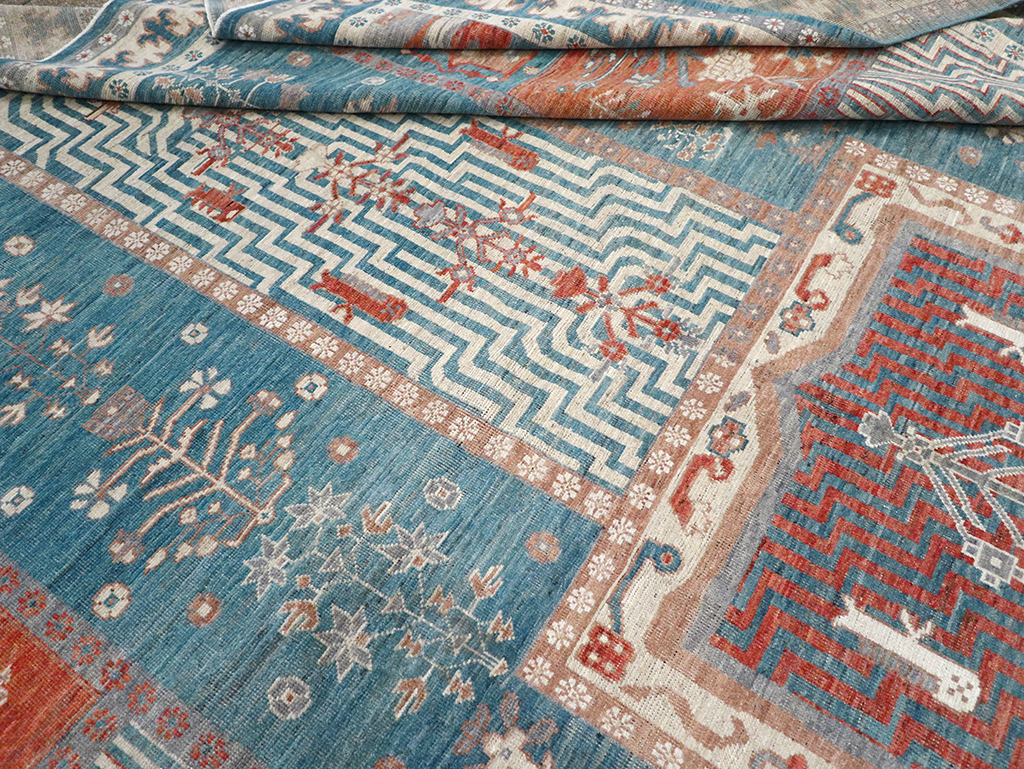 Modern East Turkestan Khotan Large Room Size Carpet, No.33031 - Galerie Shabab