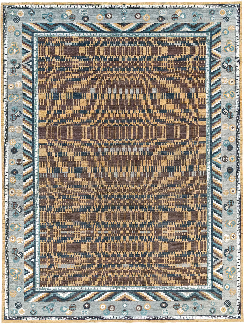 Modern East Turkestan Khotan Room Size Carpet, No.33034 - Galerie Shabab