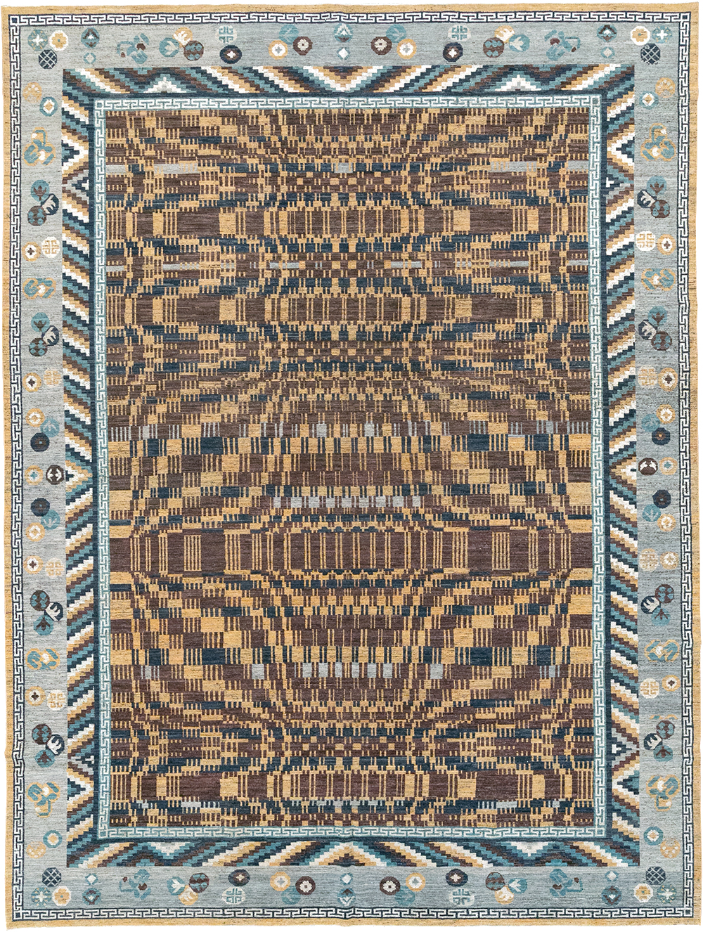 Modern East Turkestan Khotan Room Size Carpet, No.33034 - Galerie Shabab