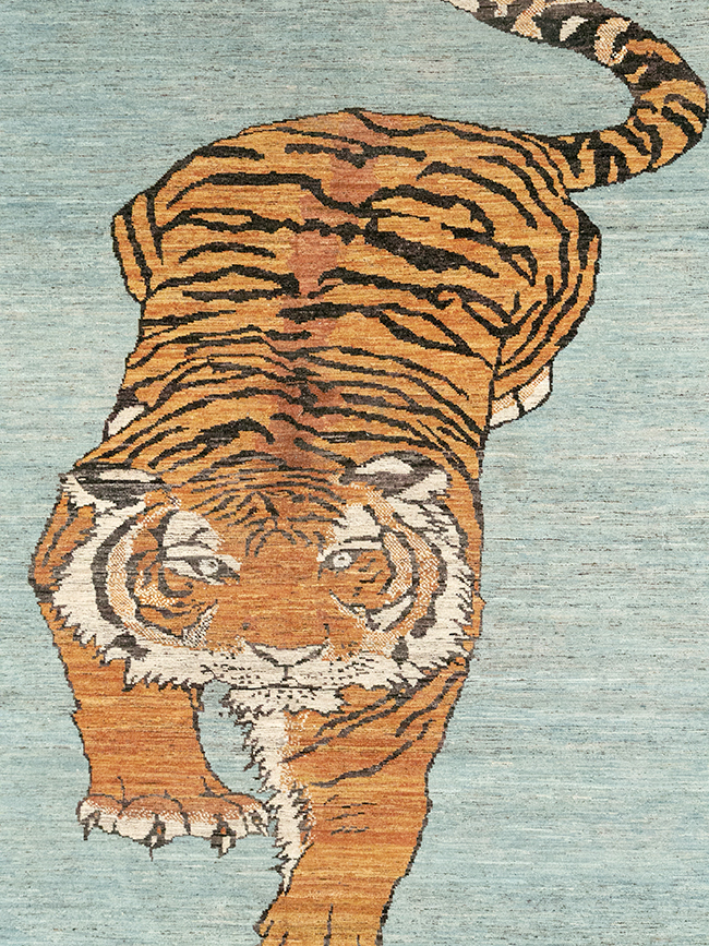 Modern East Turkestan Khotan Pictorial Room Size Carpet, No.33036 - Galerie Shabab