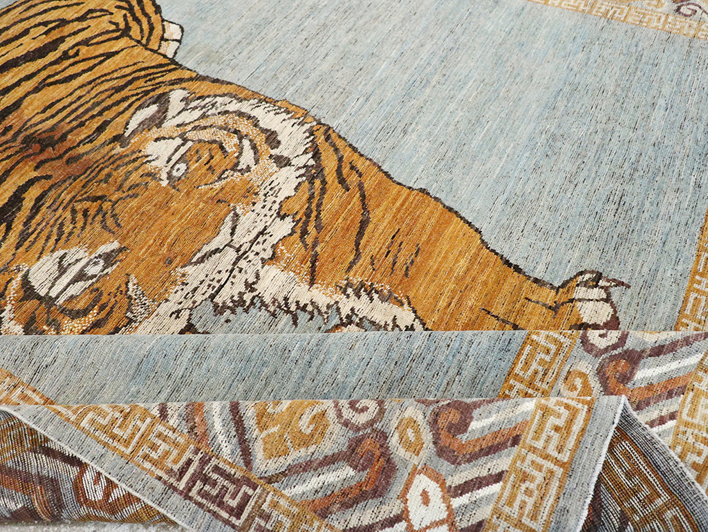 Modern East Turkestan Khotan Pictorial Room Size Carpet, No.33036 - Galerie Shabab