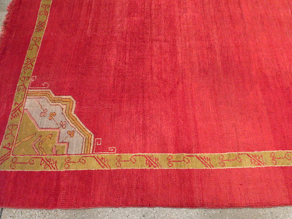 Antique Turkish Oushak Room Size Carpet, No.33037 - Galerie Shabab