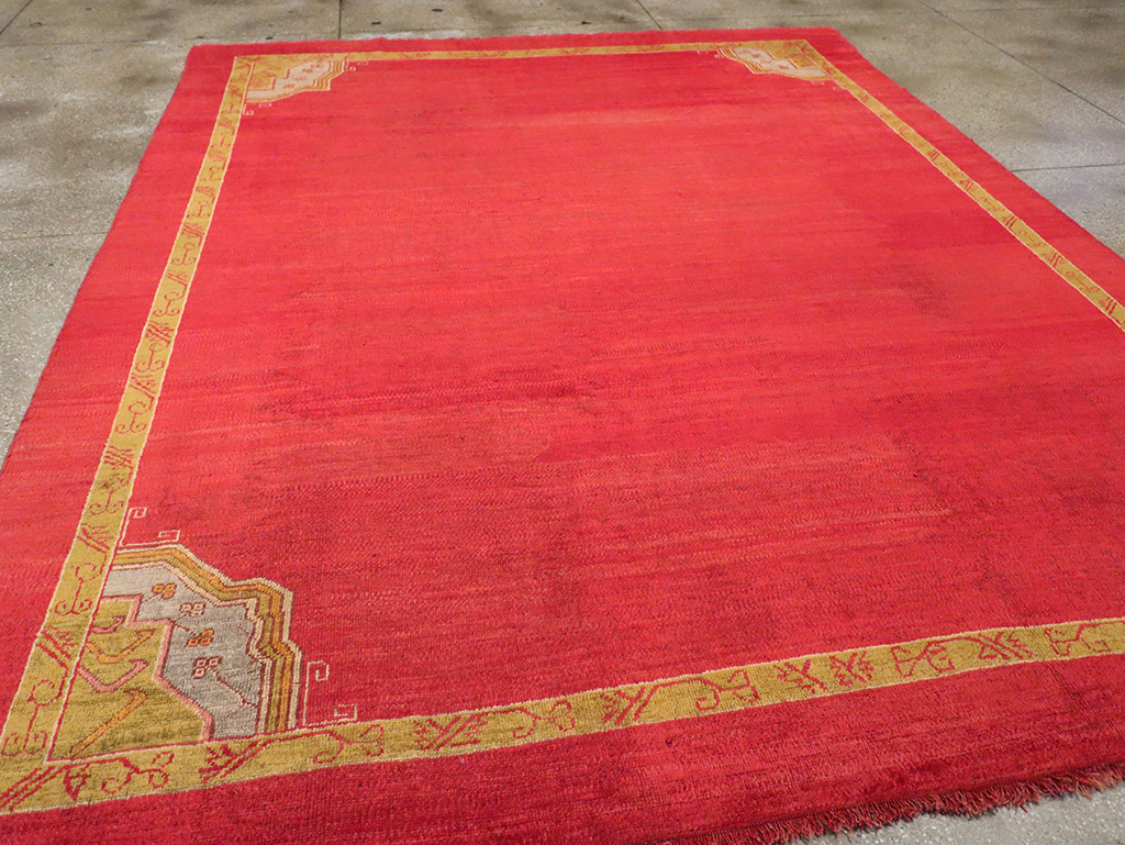 Antique Turkish Oushak Room Size Carpet, No.33037 - Galerie Shabab