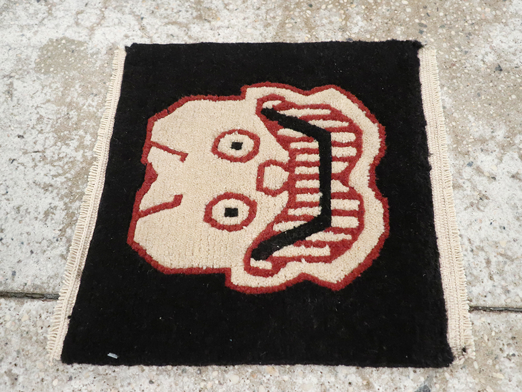 Vintage Tibetan Pictorial Rug (Pair: 2 of 2), No.33040 - Galerie Shabab