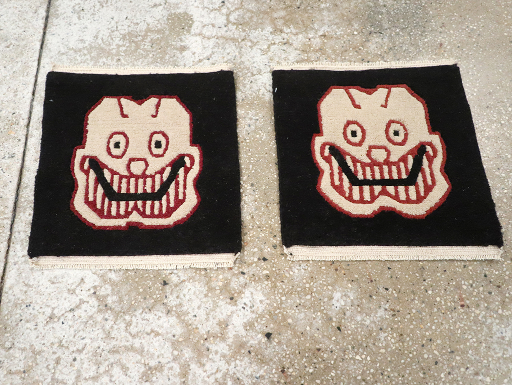 Vintage Tibetan Pictorial Rug (Pair: 2 of 2), No.33040 - Galerie Shabab