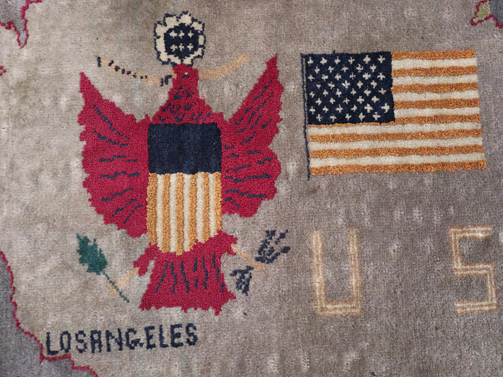 Vintage Afghan Pictorial Map Rug, No.33050 - Galerie Shabab