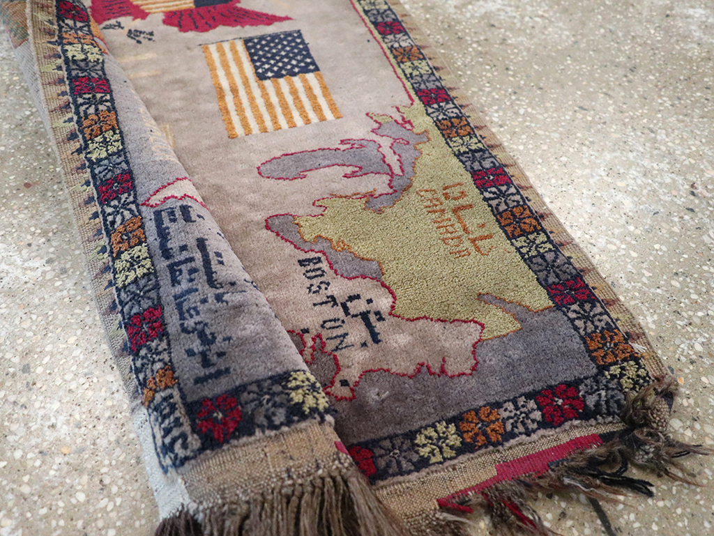 Vintage Afghan Pictorial Map Rug, No.33050 - Galerie Shabab