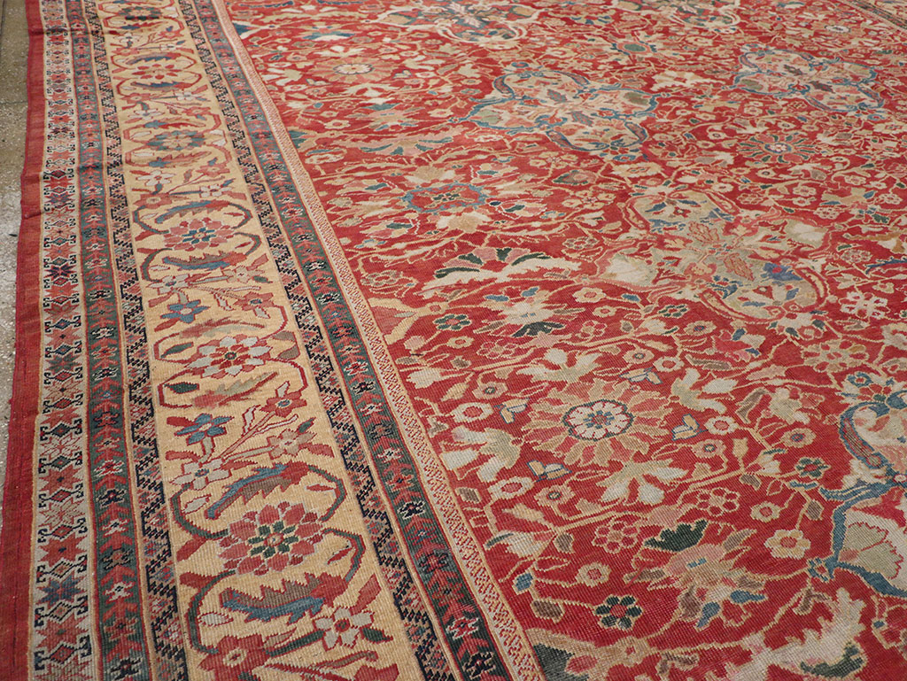 Antique Persian Mahal Oversize Carpet, No.33052 - Galerie Shabab