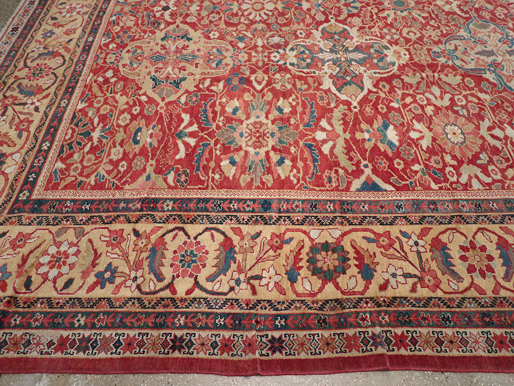 Antique Persian Mahal Oversize Carpet, No.33052 - Galerie Shabab