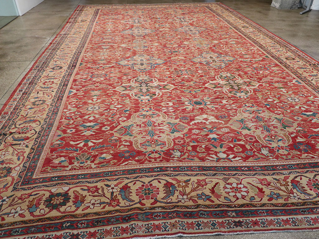 Antique Persian Mahal Oversize Carpet, No.33052 - Galerie Shabab