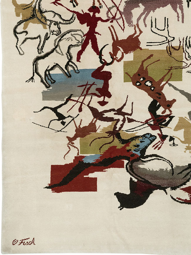 Mid-20th Century Art Deco Carpet: Caverna By Olga Fisch, No.33056 - Galerie Shabab