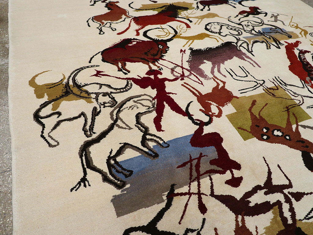 Mid-20th Century Art Deco Carpet: Caverna By Olga Fisch, No.33056 - Galerie Shabab