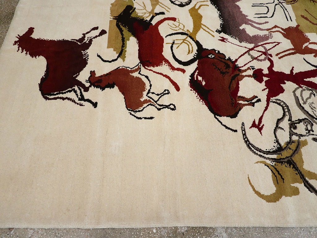 Mid-20th Century Art Deco Carpet: Caverna By Olga Fisch, No.33056 - Galerie Shabab