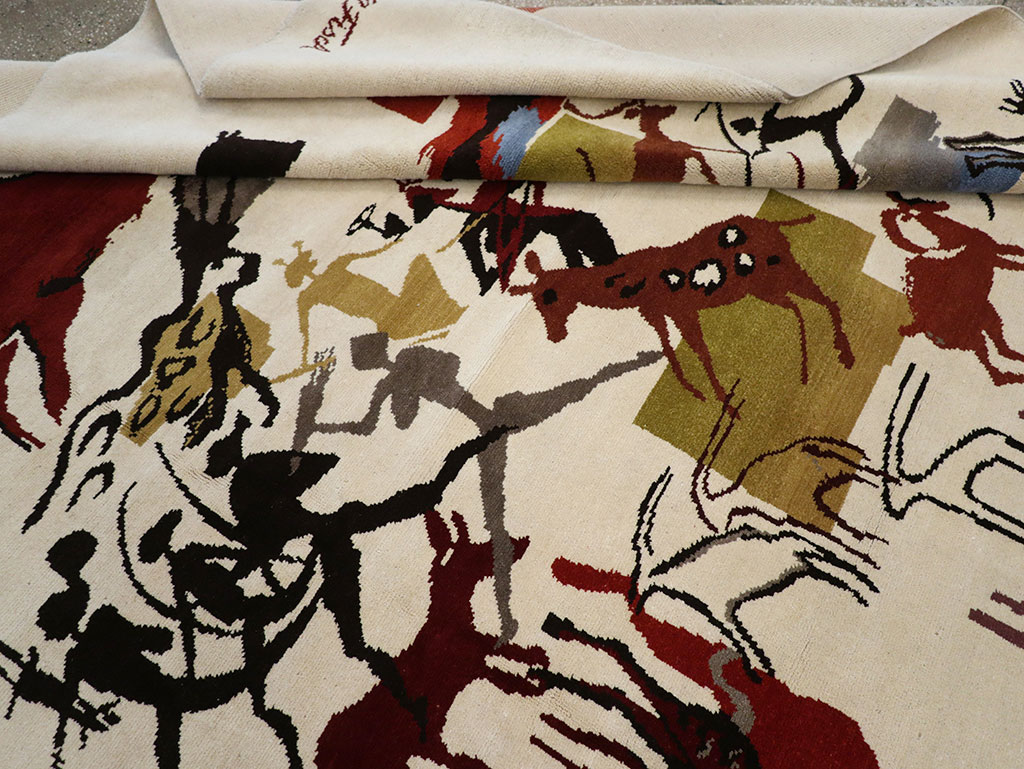 Mid-20th Century Art Deco Carpet: Caverna By Olga Fisch, No.33056 - Galerie Shabab
