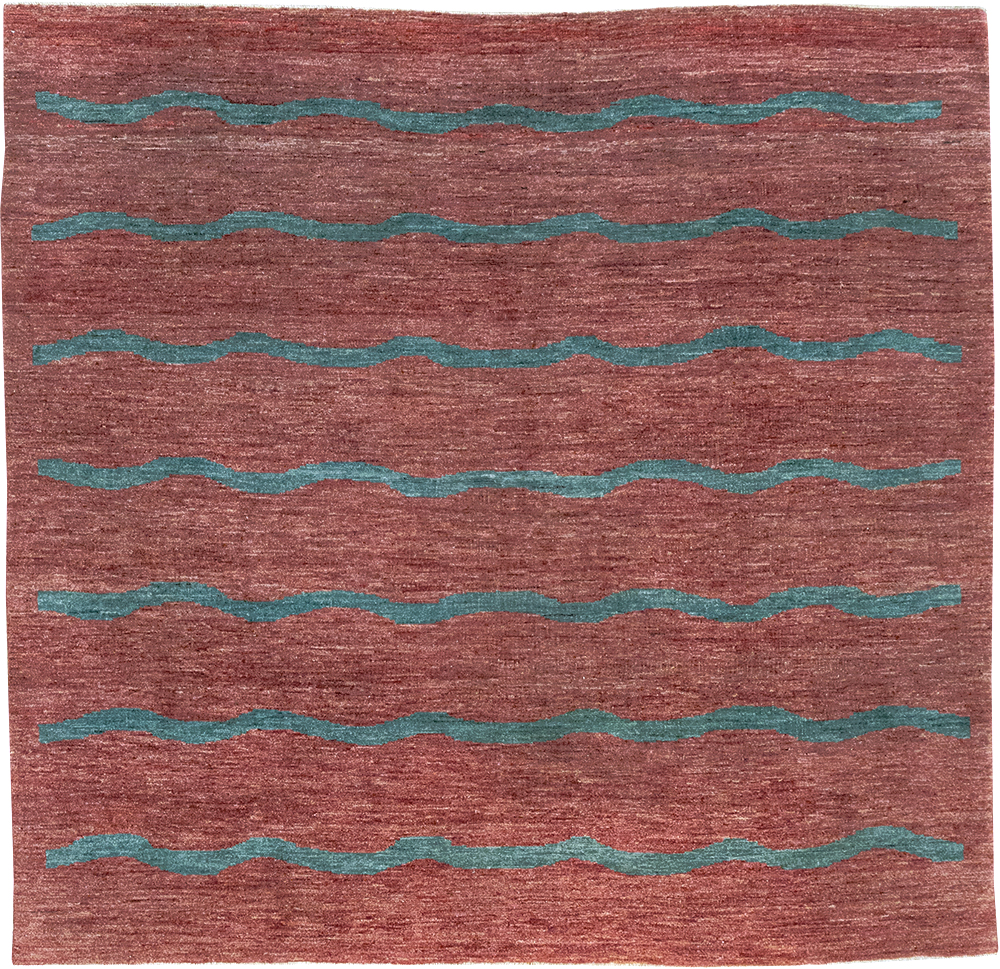 Modern Persian Gabbeh Square Accent Carpet, No.33058 - Galerie Shabab