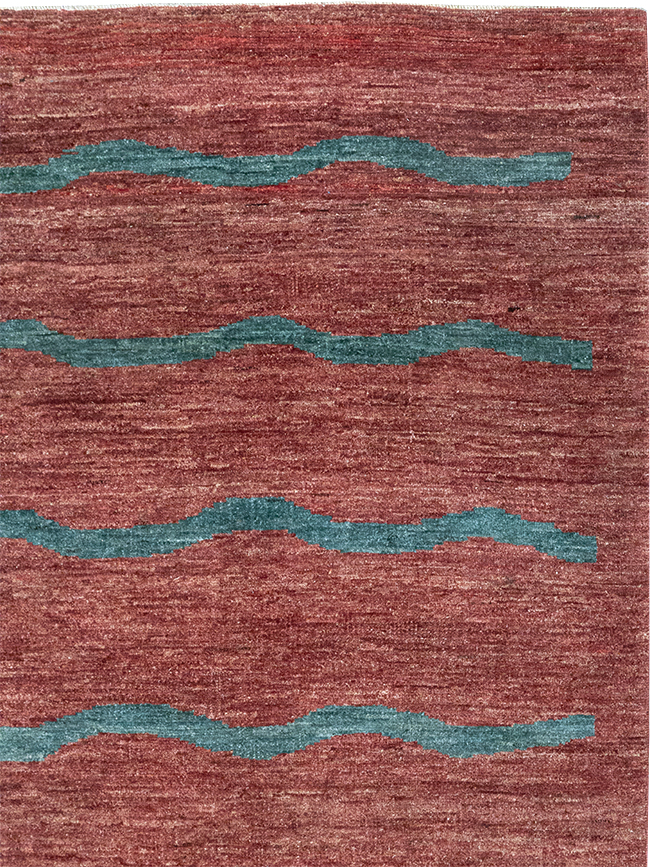 Modern Persian Gabbeh Square Accent Carpet, No.33058 - Galerie Shabab
