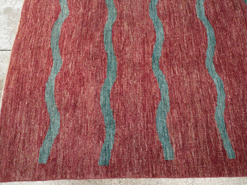 Modern Persian Gabbeh Square Accent Carpet, No.33058 - Galerie Shabab