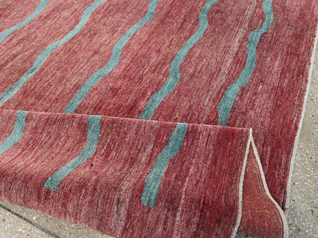 Modern Persian Gabbeh Square Accent Carpet, No.33058 - Galerie Shabab