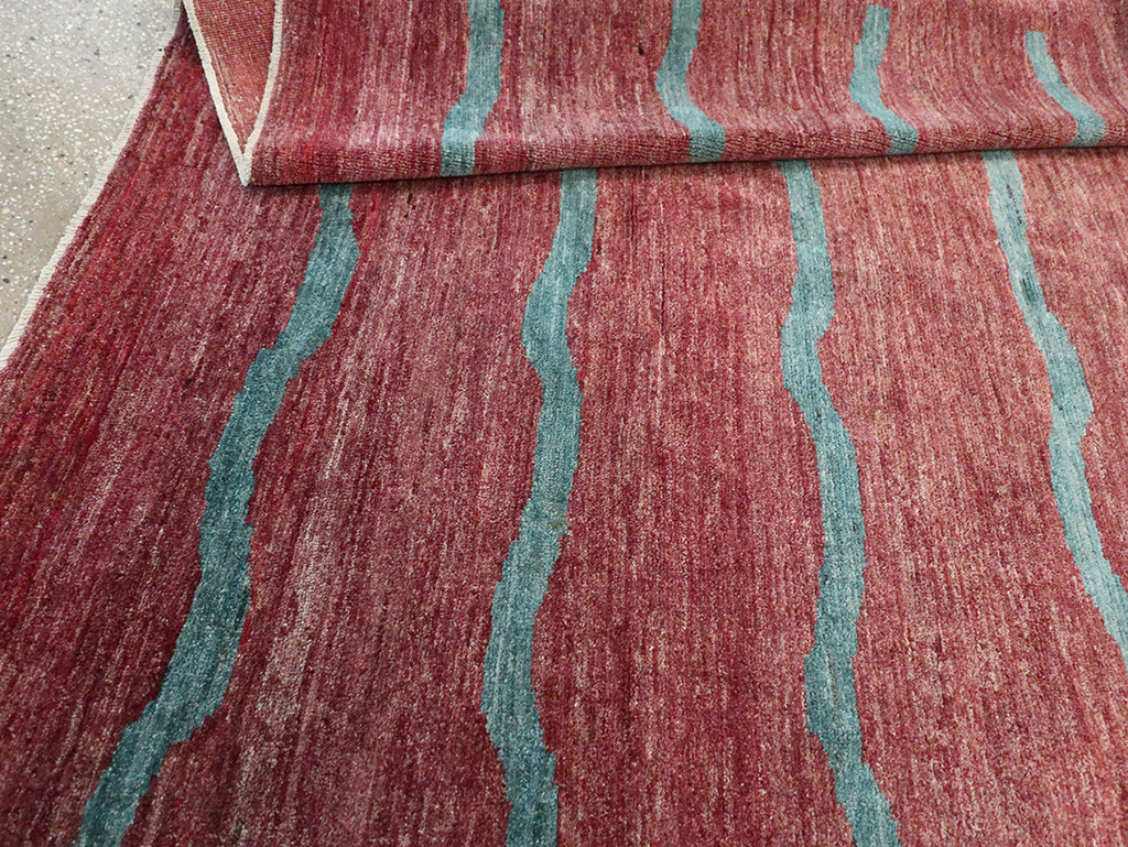 Modern Persian Gabbeh Square Accent Carpet, No.33058 - Galerie Shabab