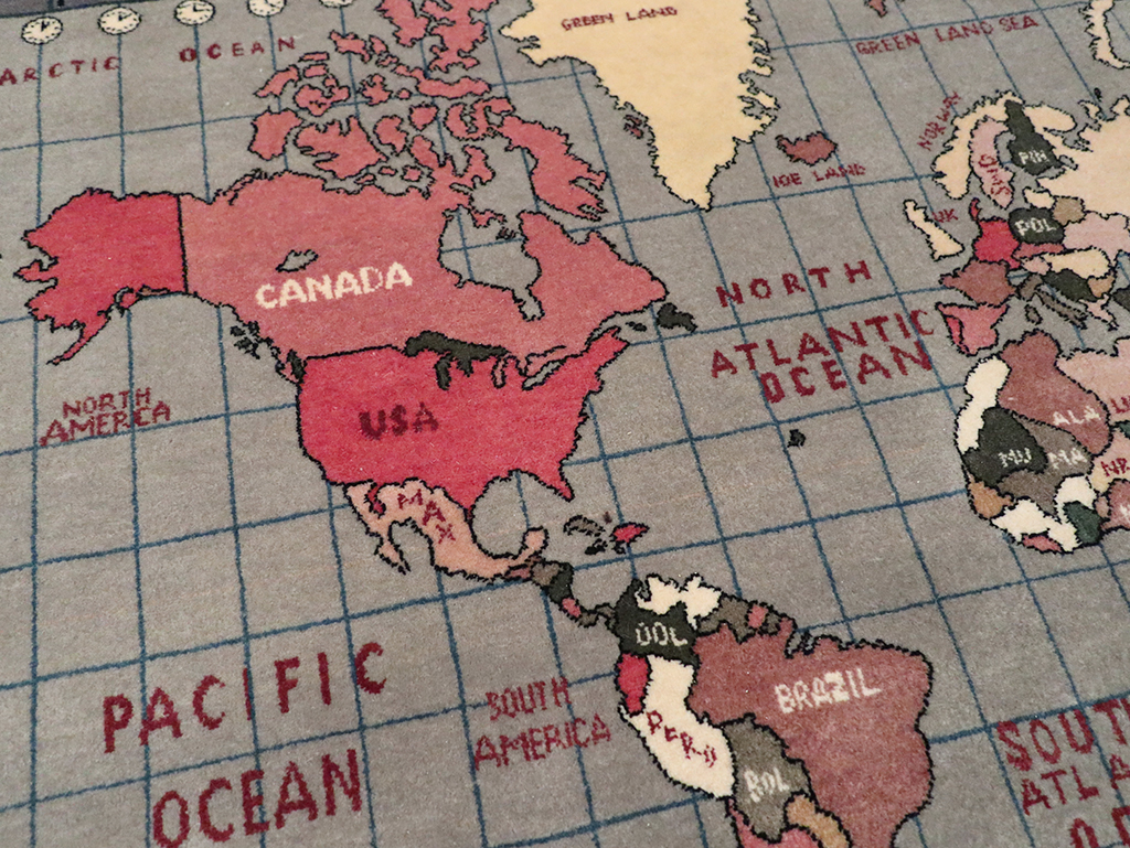 Modern Afghan Pictorial Map Rug, No.33059 - Galerie Shabab