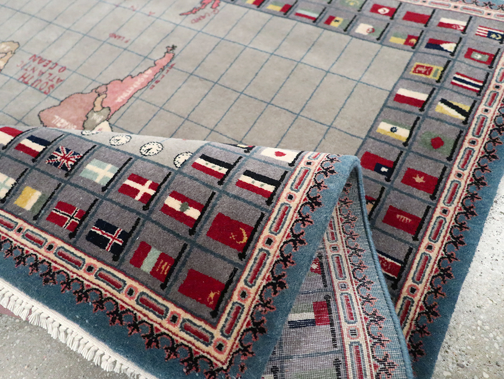 Modern Afghan Pictorial Map Rug, No.33059 - Galerie Shabab