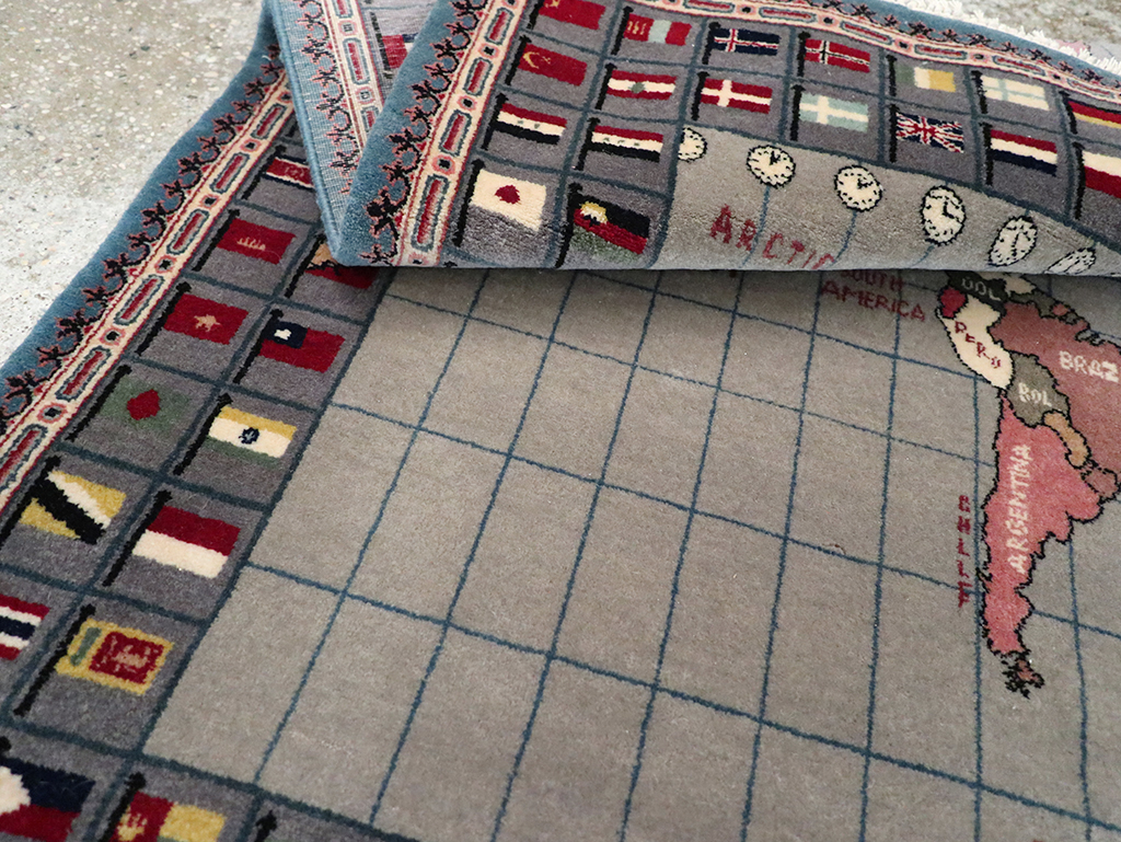 Modern Afghan Pictorial Map Rug, No.33059 - Galerie Shabab