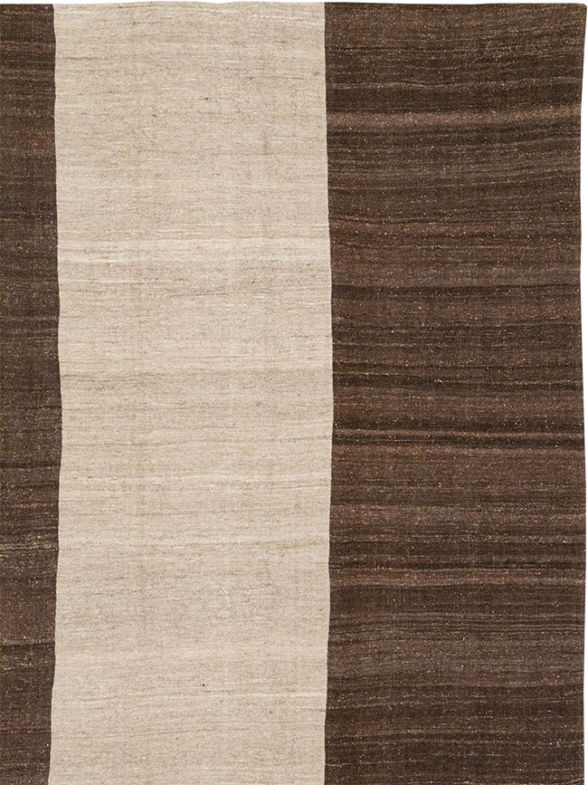 Vintage Turkish Flatweave Kilim Room Size Carpet, No.33070 - Galerie Shabab