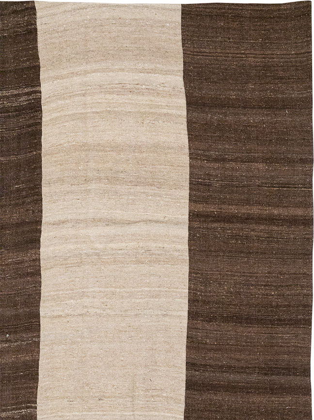 Vintage Turkish Flatweave Kilim Room Size Carpet, No.33070 - Galerie Shabab