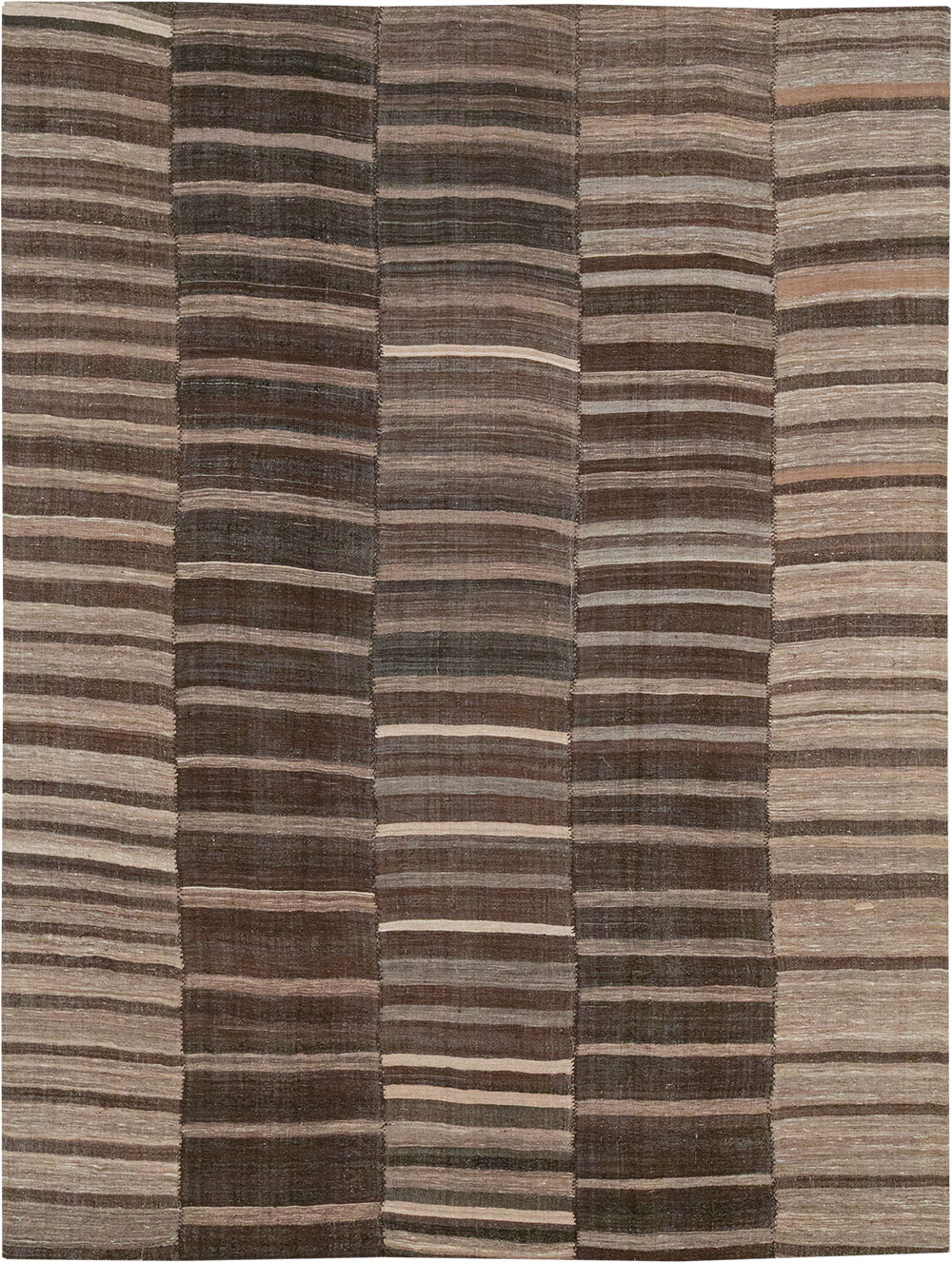 Vintage Turkish Flatweave Kilim Room Size Carpet, No.33071 - Galerie Shabab