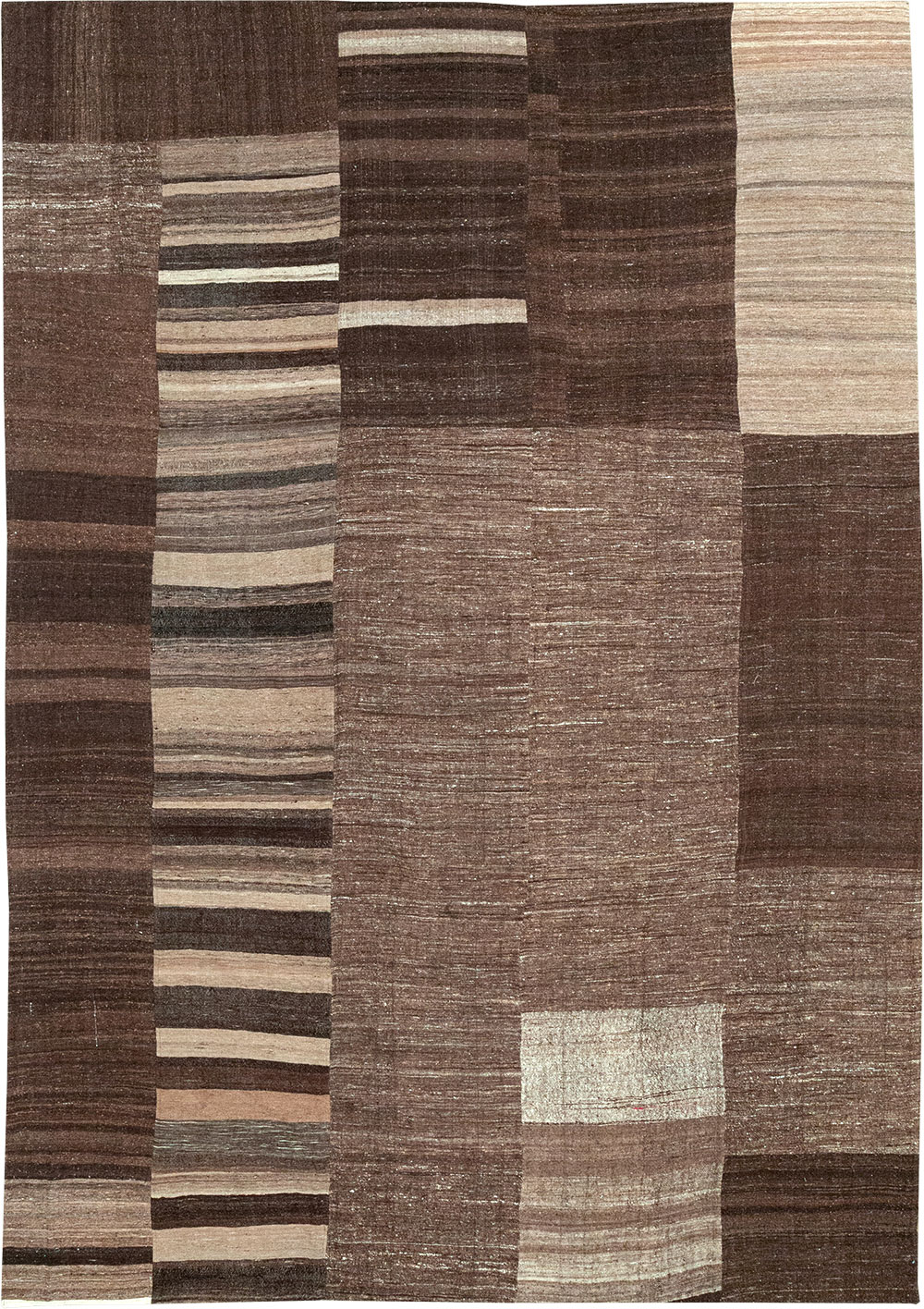 Vintage Turkish Flatweave Kilim Room Size Carpet, No.33072 - Galerie Shabab