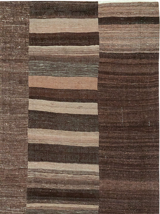 Vintage Turkish Flatweave Kilim Room Size Carpet, No.33072 - Galerie Shabab