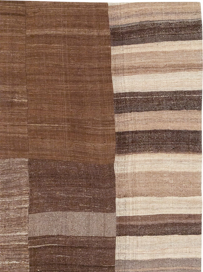 Vintage Turkish Flatweave Kilim Room Size Carpet, No.33076 - Galerie Shabab