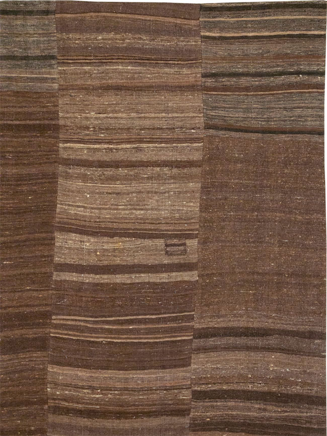 Vintage Turkish Flatweave Kilim Room Size Carpet, No.33088 - Galerie Shabab