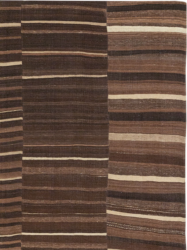 Vintage Turkish Flatweave Kilim Room Size Carpet, No.33089 - Galerie Shabab