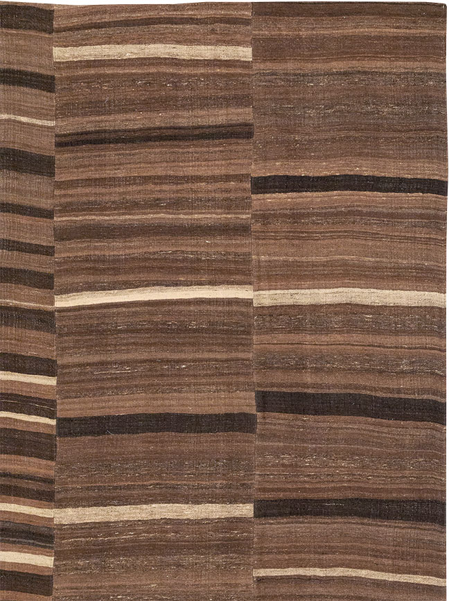 Vintage Turkish Flatweave Kilim Room Size Carpet, No.33089 - Galerie Shabab