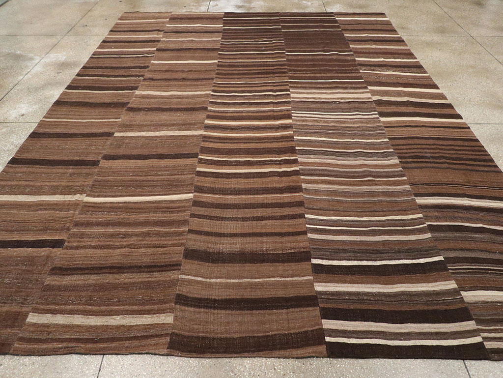 Vintage Turkish Flatweave Kilim Room Size Carpet, No.33089 - Galerie Shabab