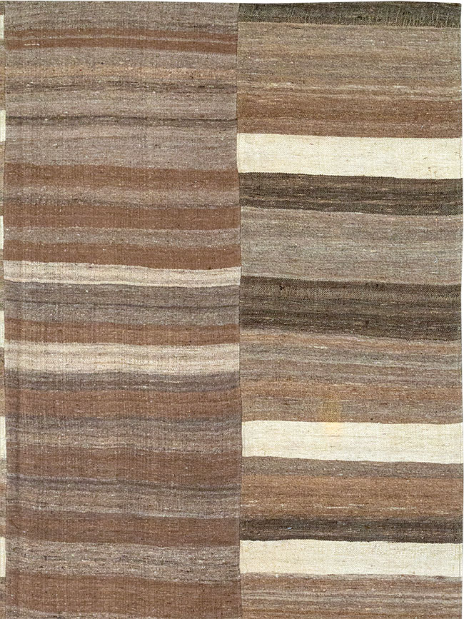 Vintage Turkish Flatweave Kilim Room Size Carpet, No.33092 - Galerie Shabab