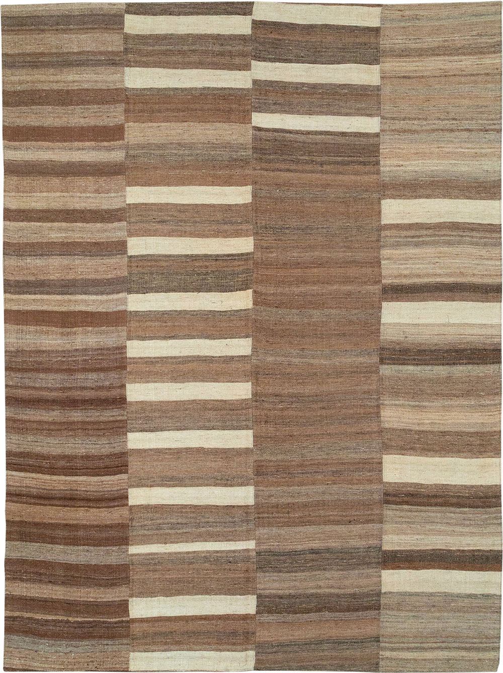 Vintage Turkish Flatweave Kilim Room Size Carpet, No.33093 - Galerie Shabab