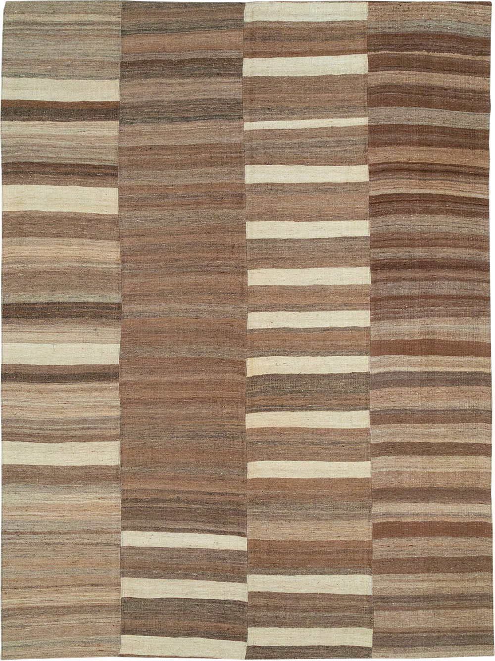 Vintage Turkish Flatweave Kilim Room Size Carpet, No.33093 - Galerie Shabab