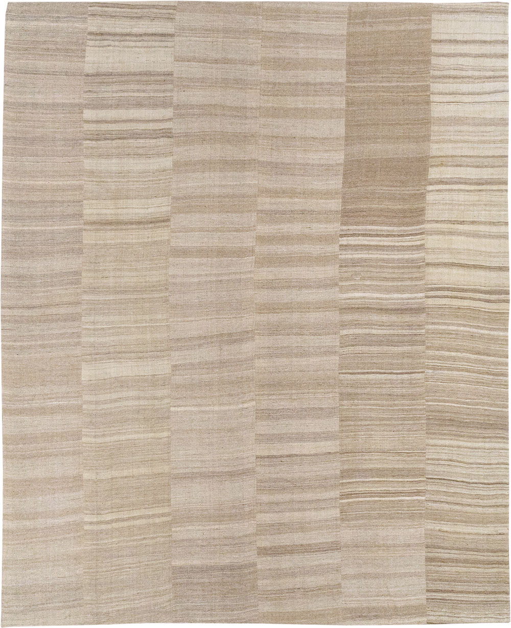 Vintage Turkish Flatweave Kilim Large Room Size Carpet, No.33097 - Galerie Shabab